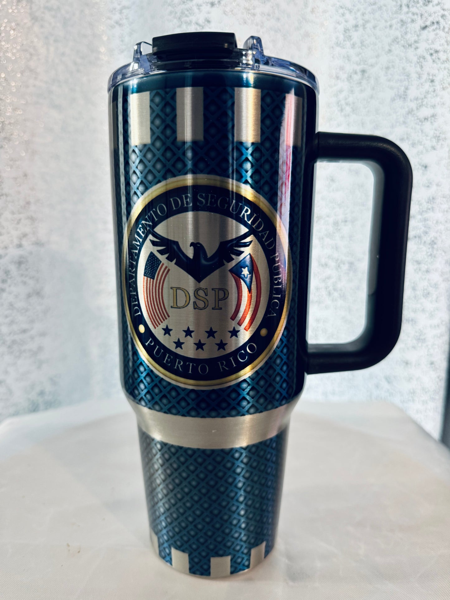 Vaso de la  Policia De Puerto Rico 40 oz.