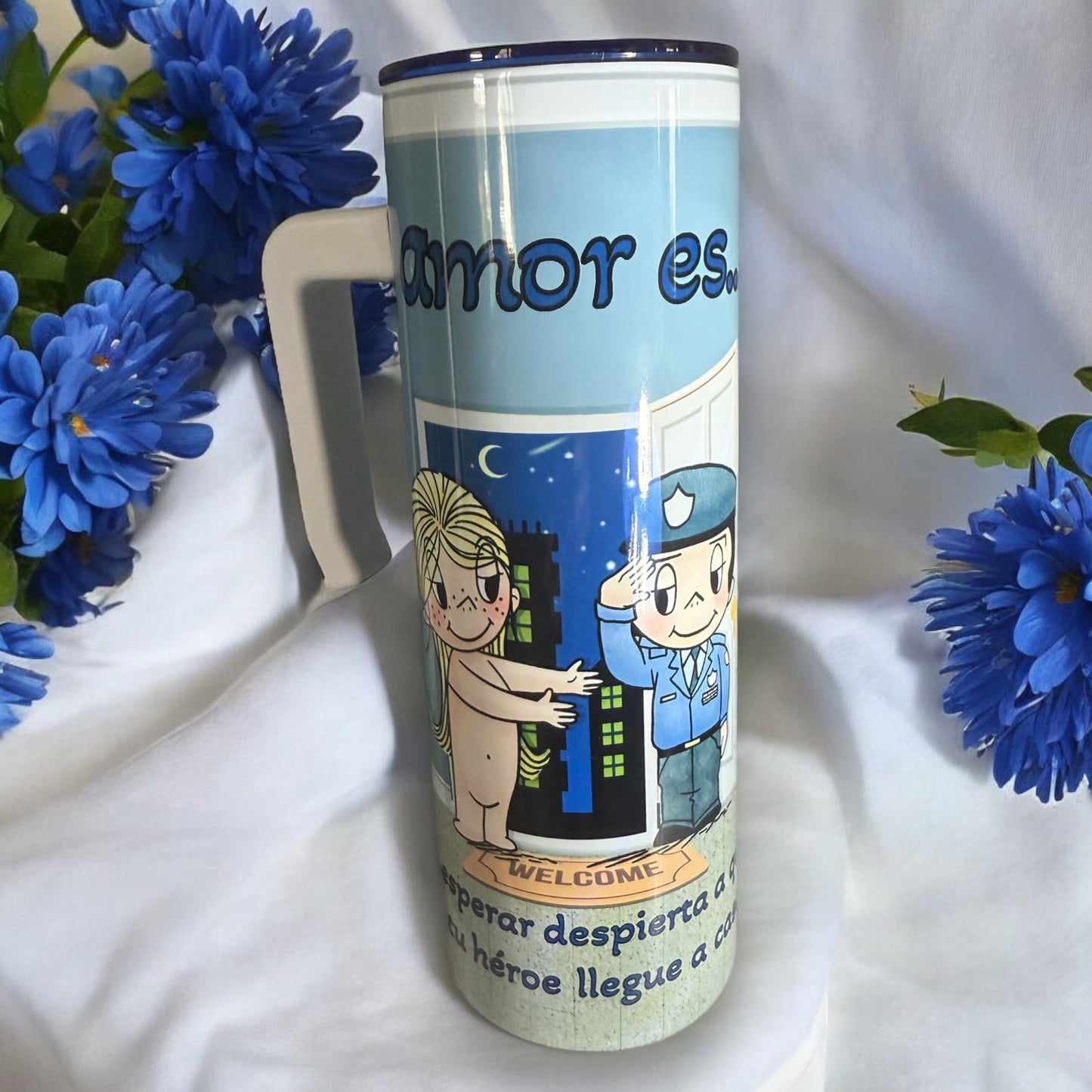 🎁 20 oz Insulated Tumbler Amor es… (100% off)