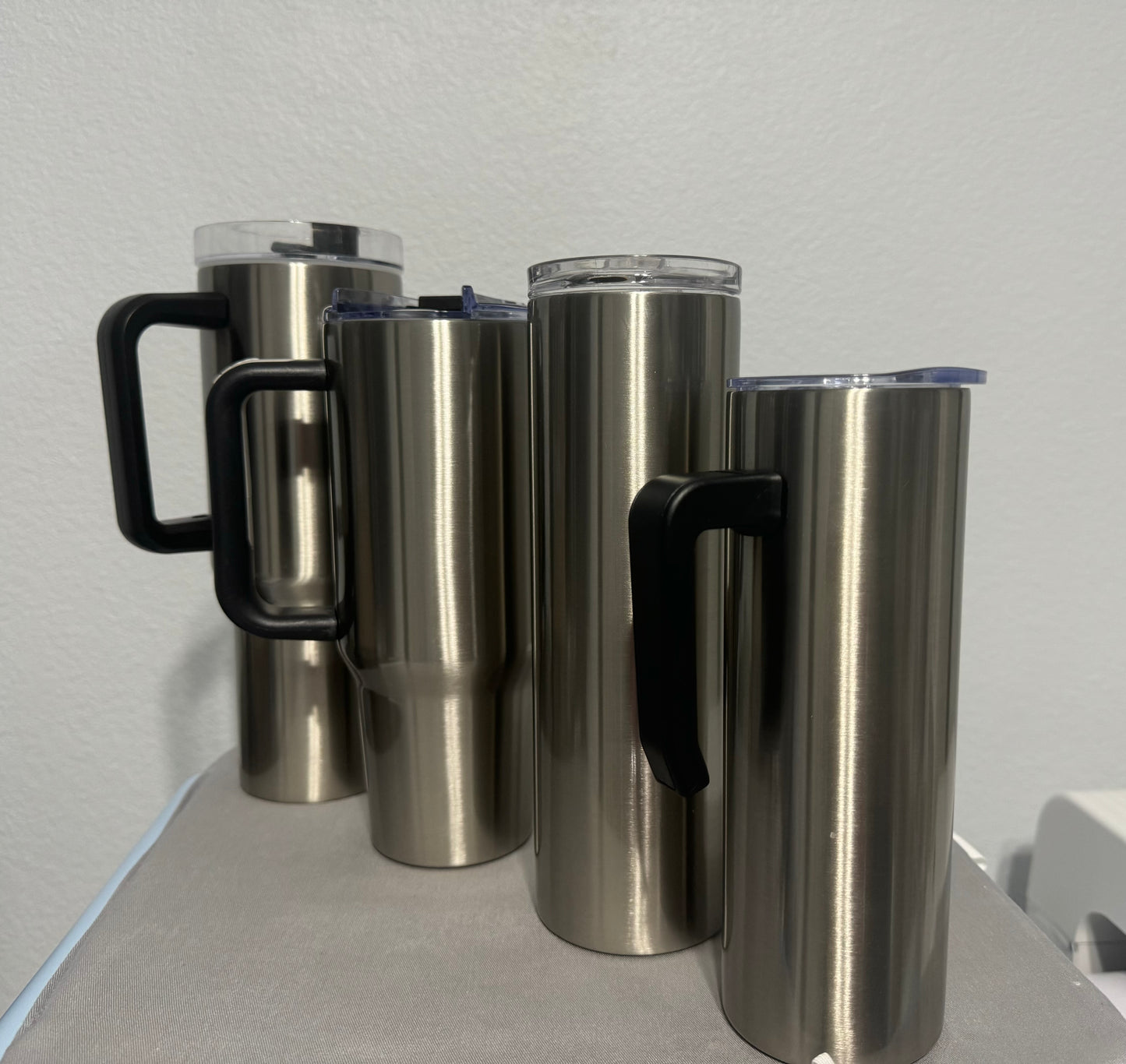 Personalized Tumblers, Mugs and Glass Cans Metallic Finished