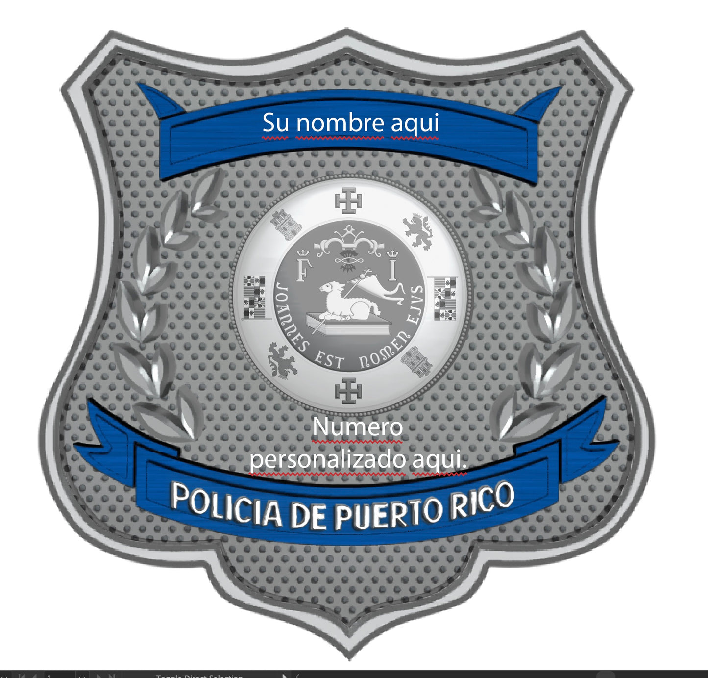 Vaso de la  Policia De Puerto Rico 40 oz.